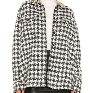 L’Academie Meloe Houndstooth Oversized Shacket